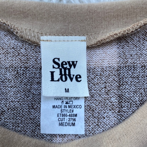 Sew In Love Plaid Hacci Top 💗 Tan & Brown - Picture 10 of 13